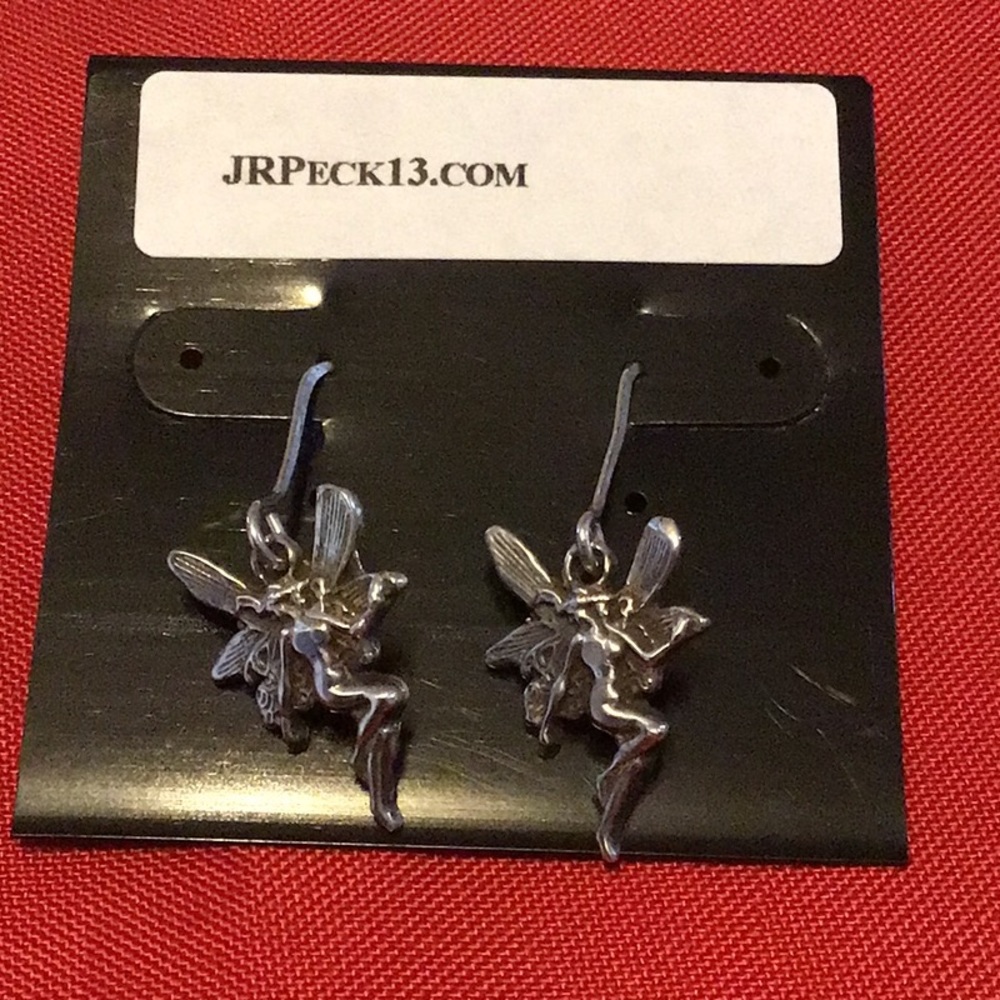 Sterling silver Fairy hook earrings